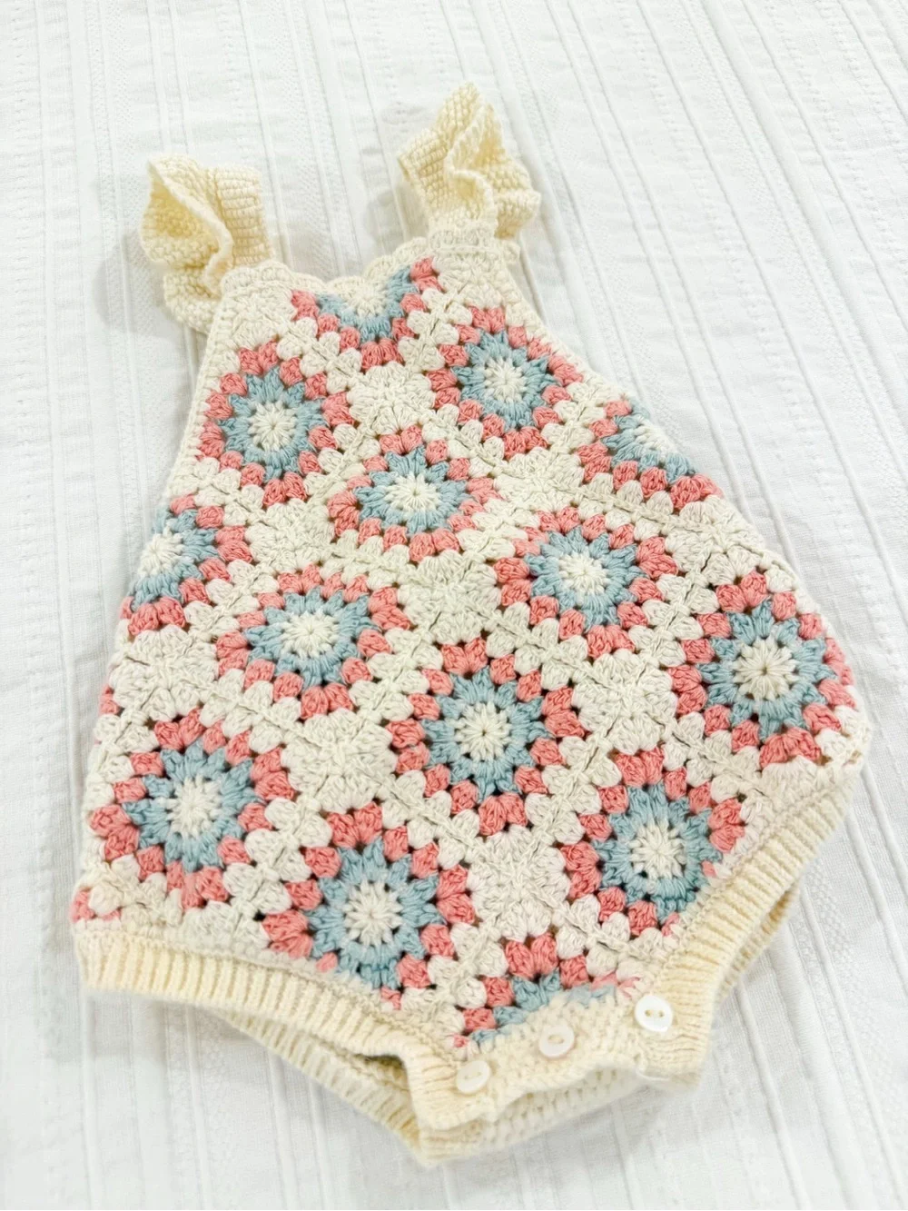Zara Baby Girl Crochet Boho Knit Romper 0–1M